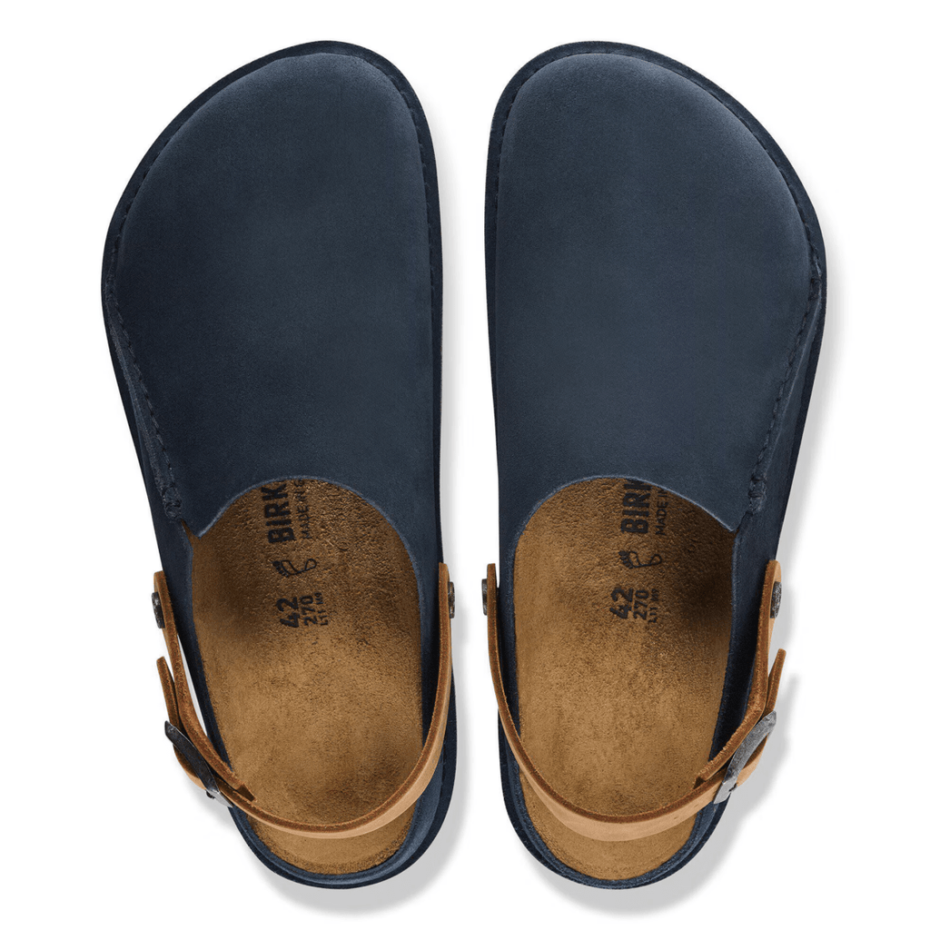 Birkenstock Men's Lutry Premium Navy/Cognac Suede