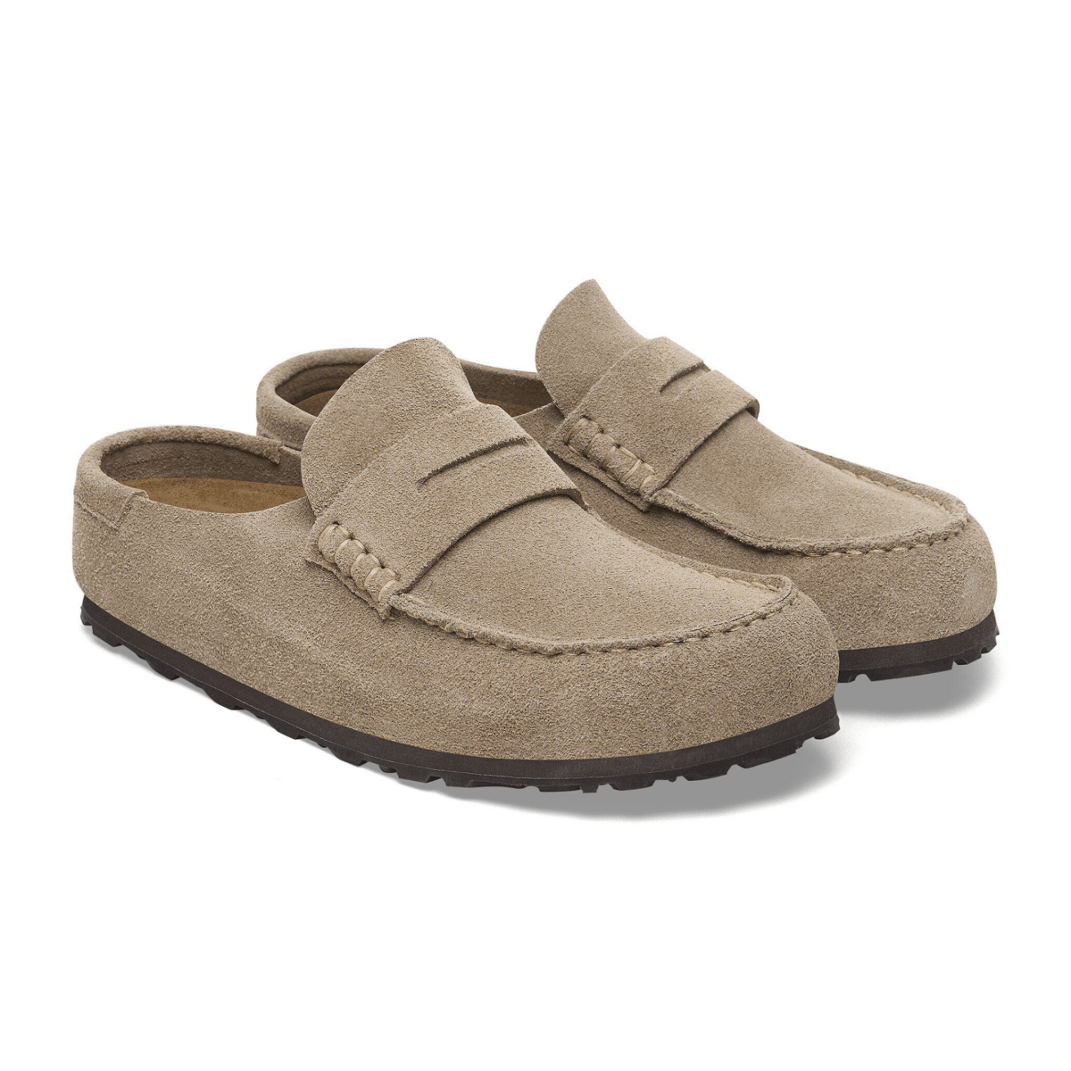 Birkenstock Men's Naples Wrapped Taupe Suede