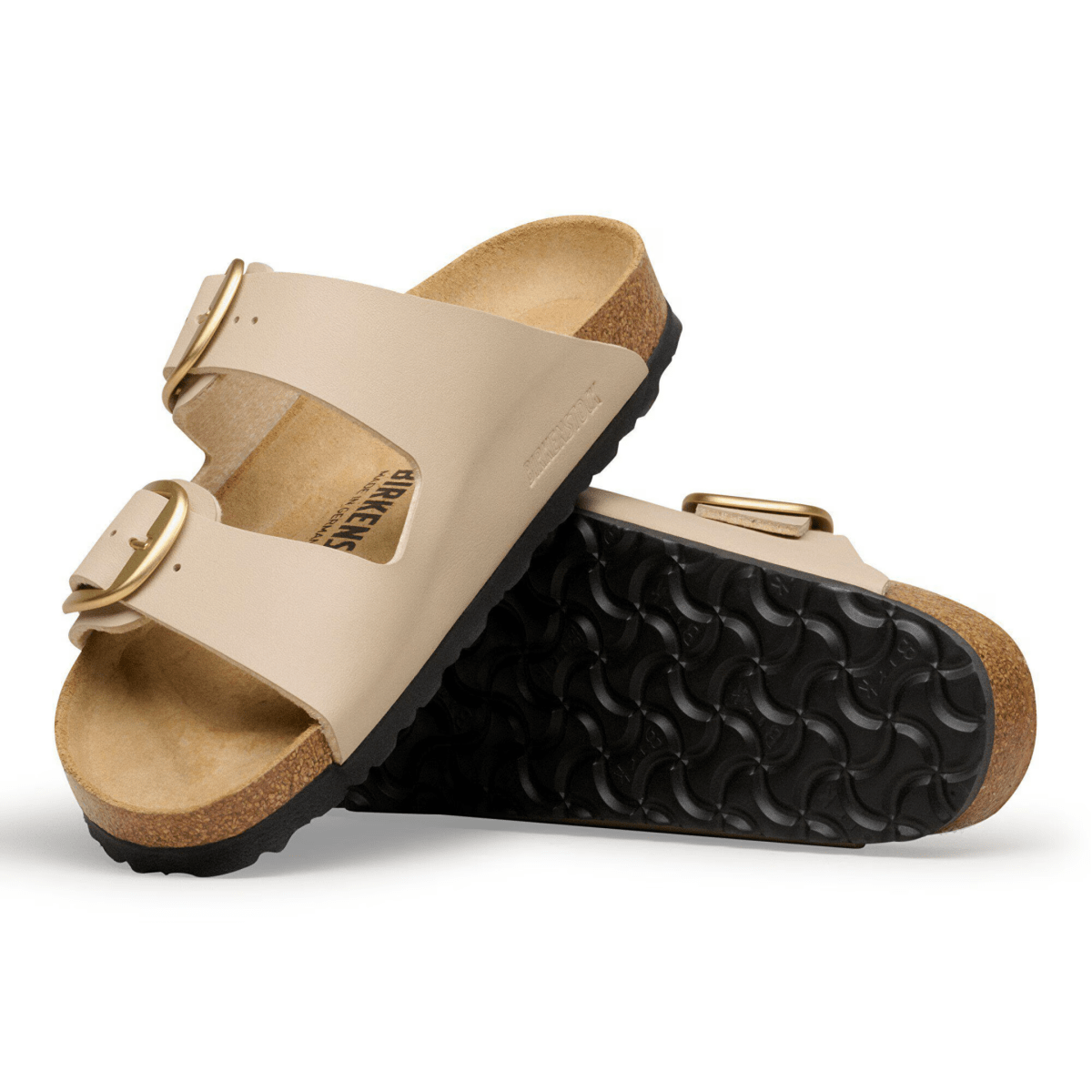 Birkenstock Women's Arizona Big Buckle Birko-Flor Sandcastle Leather