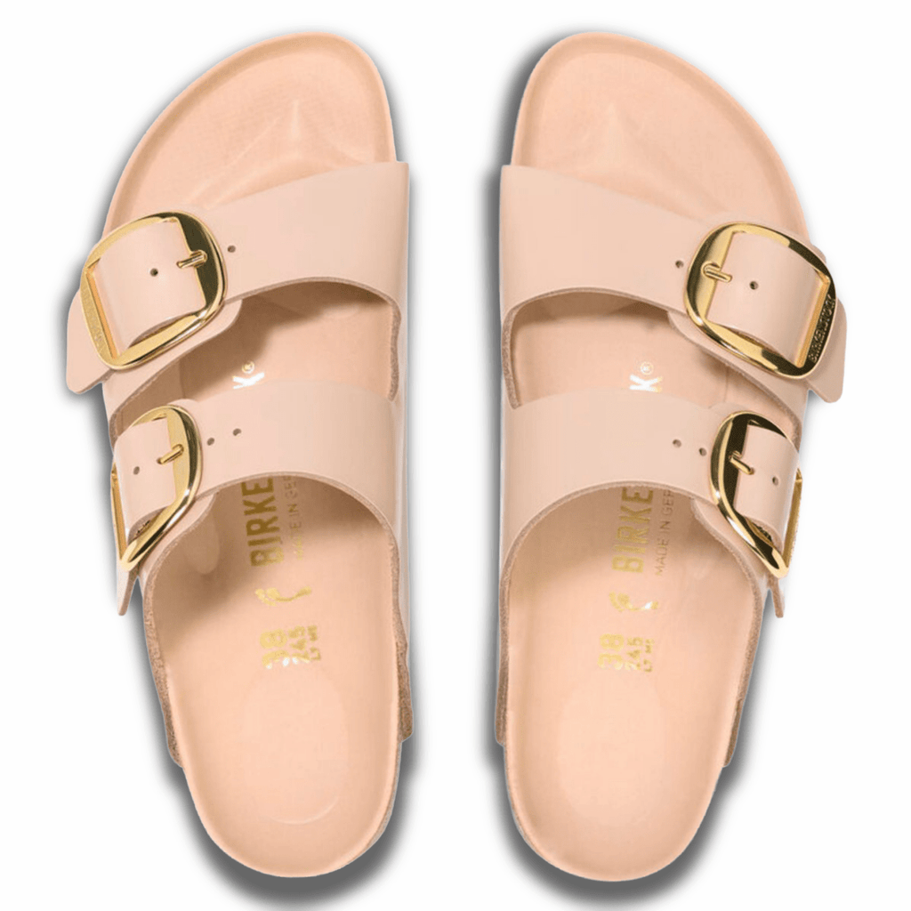 Birkenstock Women's Arizona Big Buckle High Shine New Beige Leather