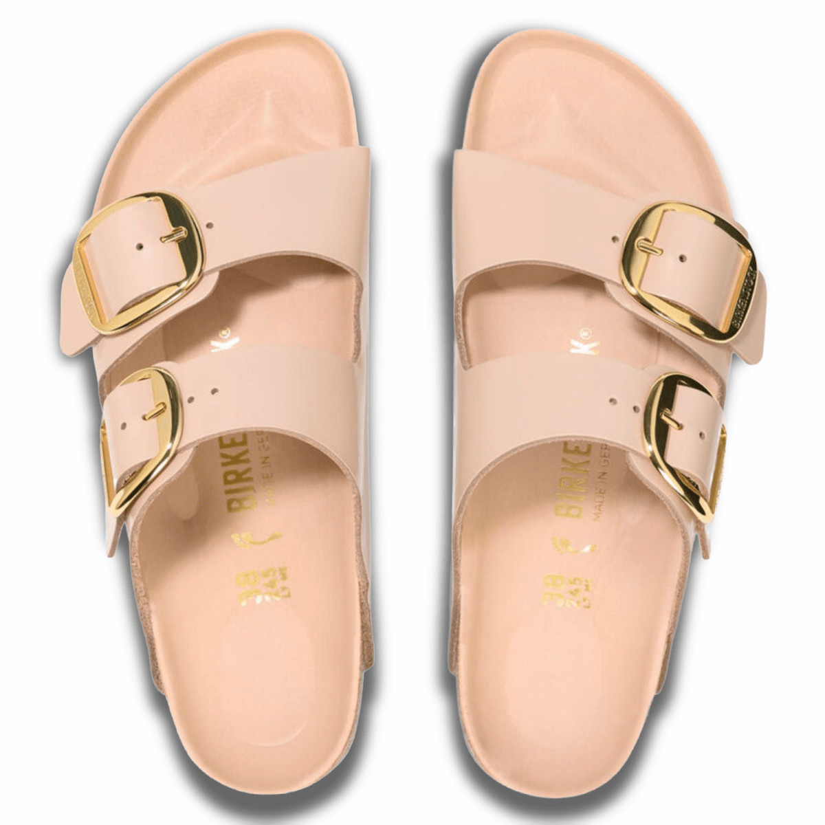 Birkenstock Women's Arizona Big Buckle High Shine New Beige Leather