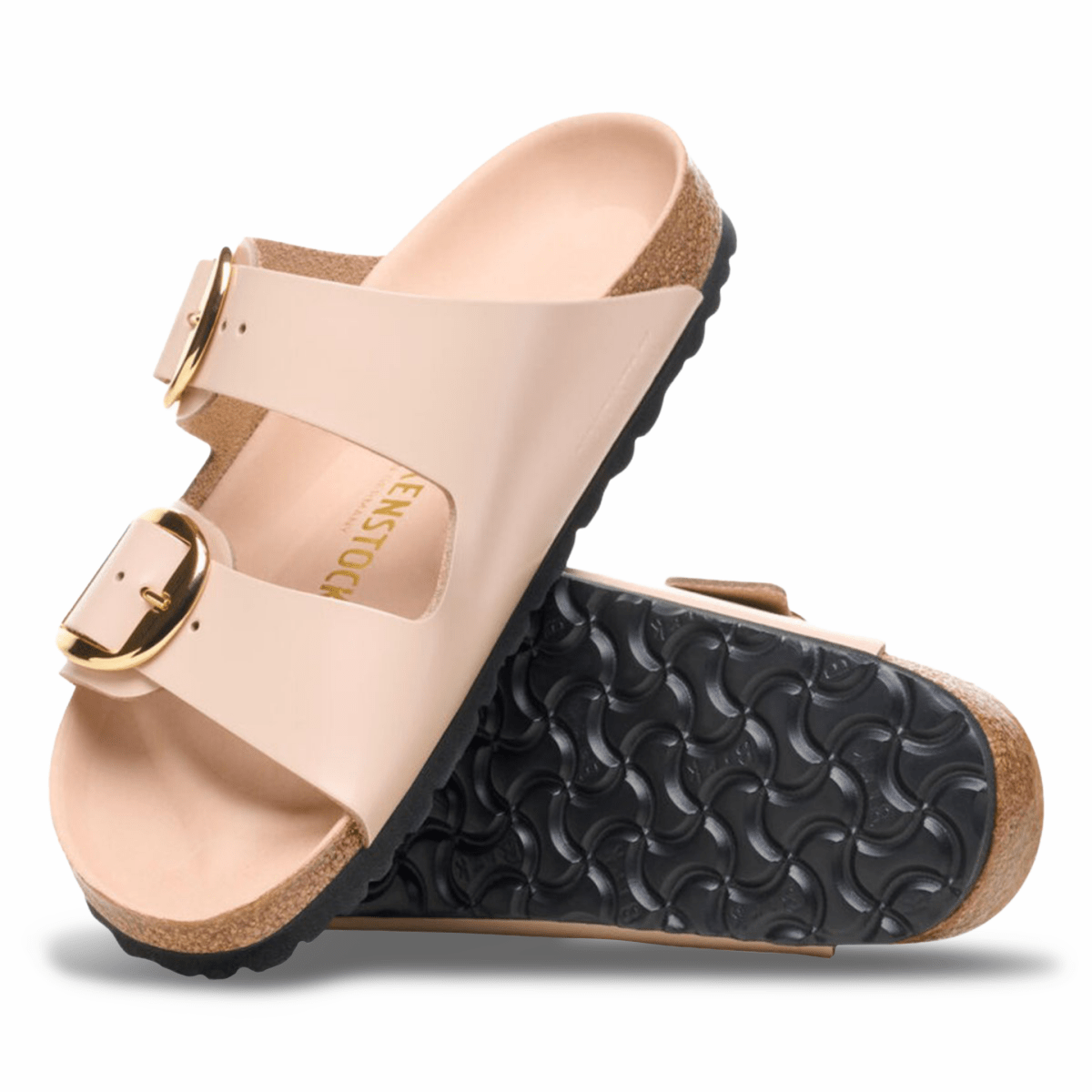Birkenstock Women's Arizona Big Buckle High Shine New Beige Leather