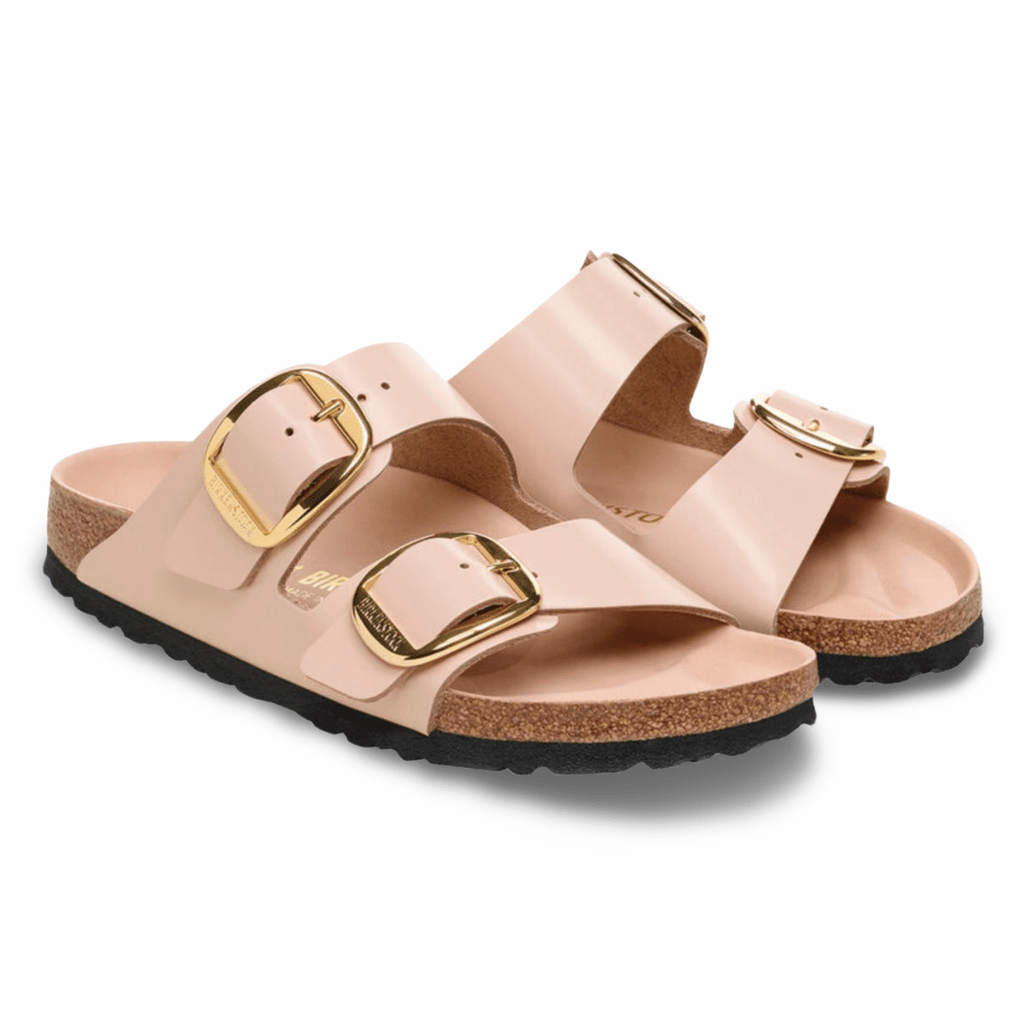Birkenstock Women's Arizona Big Buckle High Shine New Beige Leather