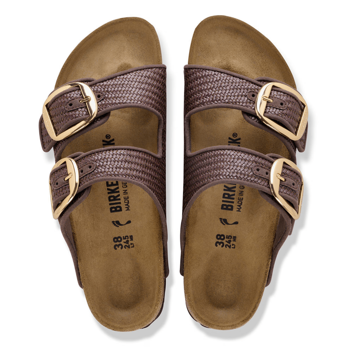 Birkenstock Women's Arizona Big Buckle Textile Raffia Carafe