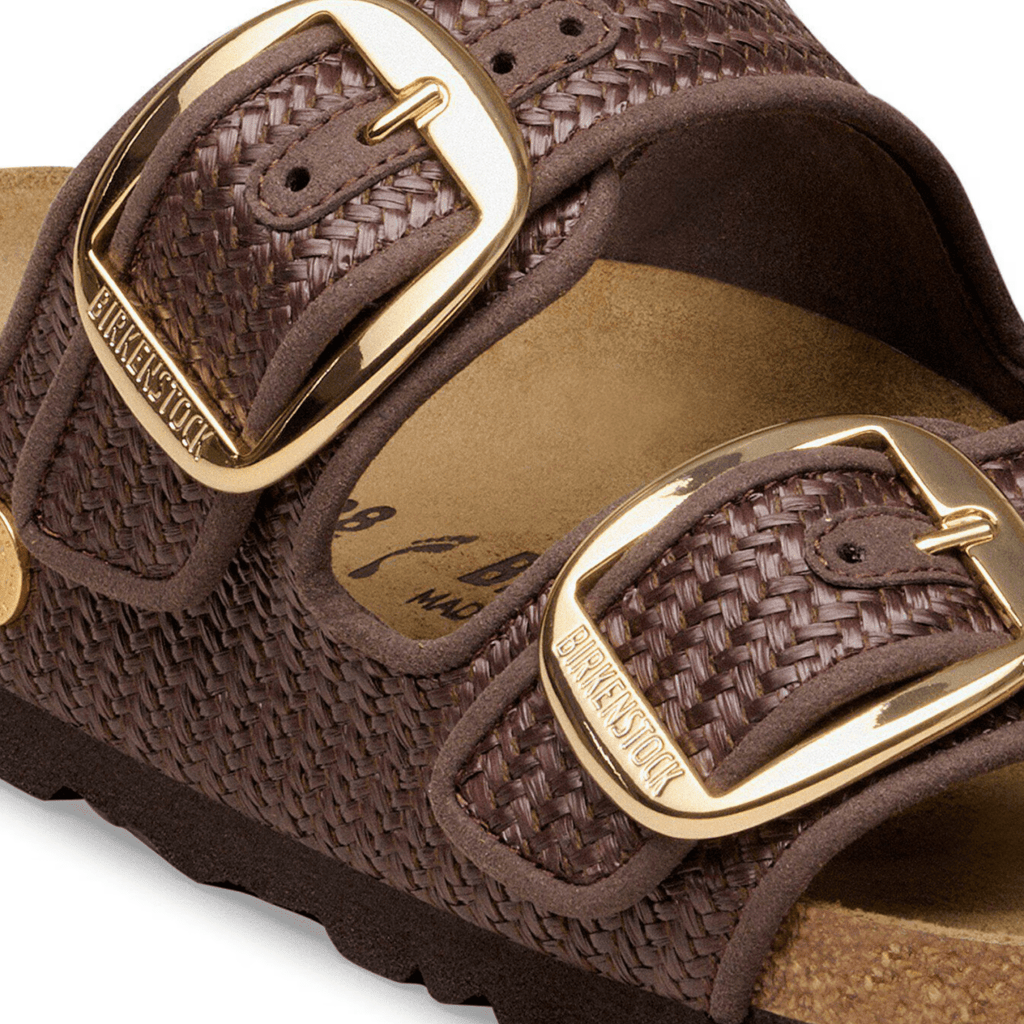 Birkenstock Women's Arizona Big Buckle Textile Raffia Carafe