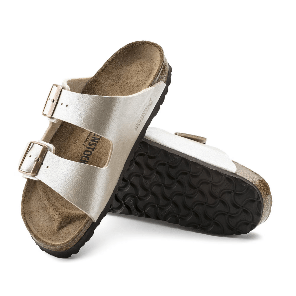 Birkenstock Women's Arizona Birko-Flor Graceful Pearl White