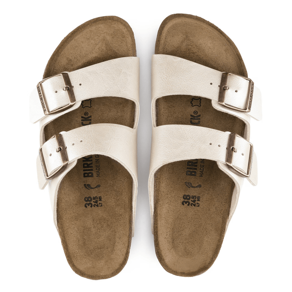 Birkenstock Women's Arizona Birko-Flor Graceful Pearl White