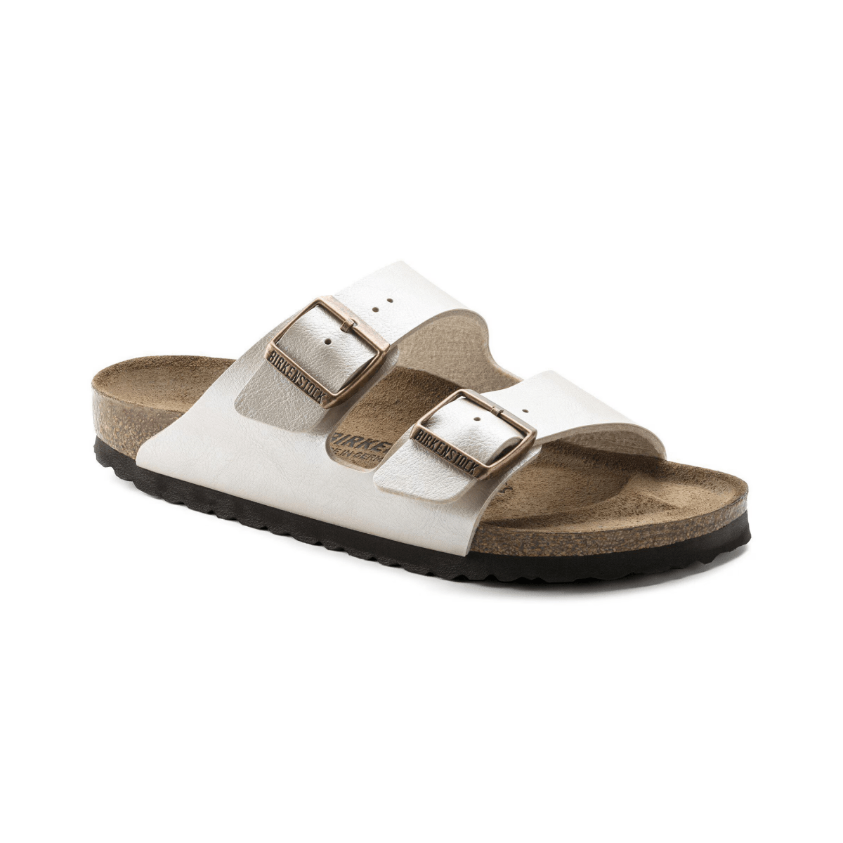 Birkenstock Women's Arizona Birko-Flor Graceful Pearl White