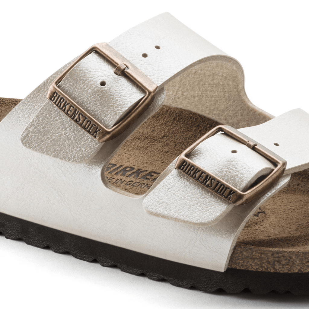 Birkenstock Women's Arizona Birko-Flor Graceful Pearl White