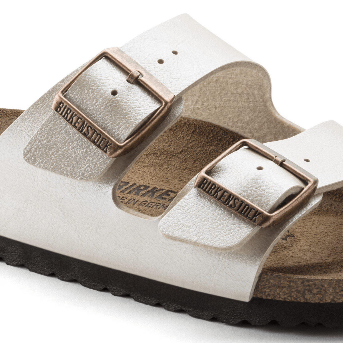 Birkenstock Women's Arizona Birko-Flor Graceful Pearl White