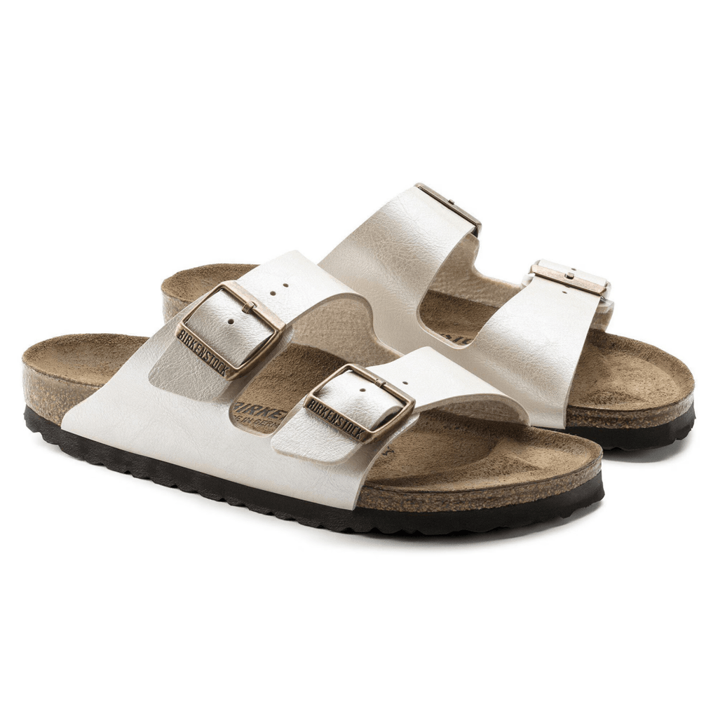 Birkenstock Women's Arizona Birko-Flor Graceful Pearl White