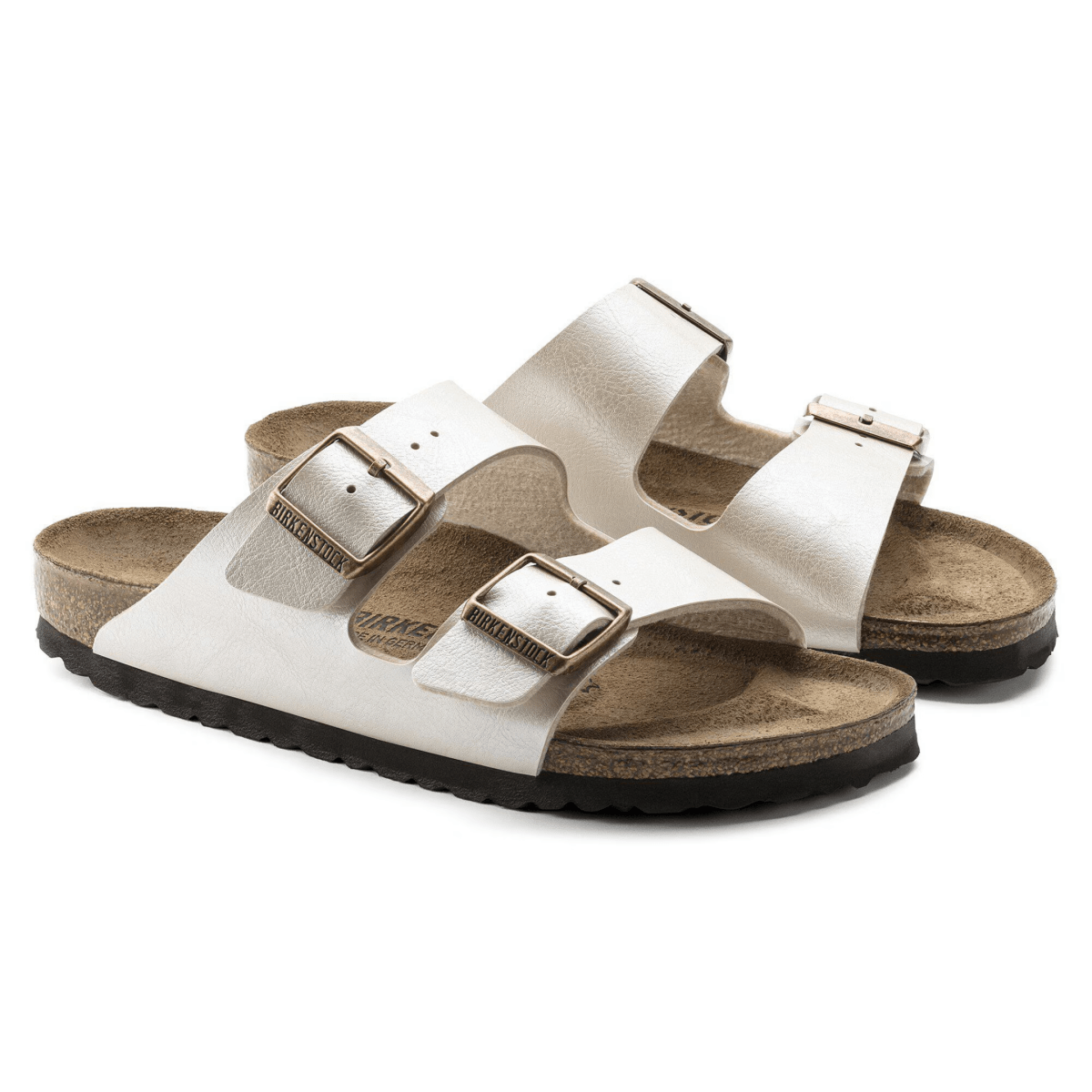 Birkenstock Women's Arizona Birko-Flor Graceful Pearl White