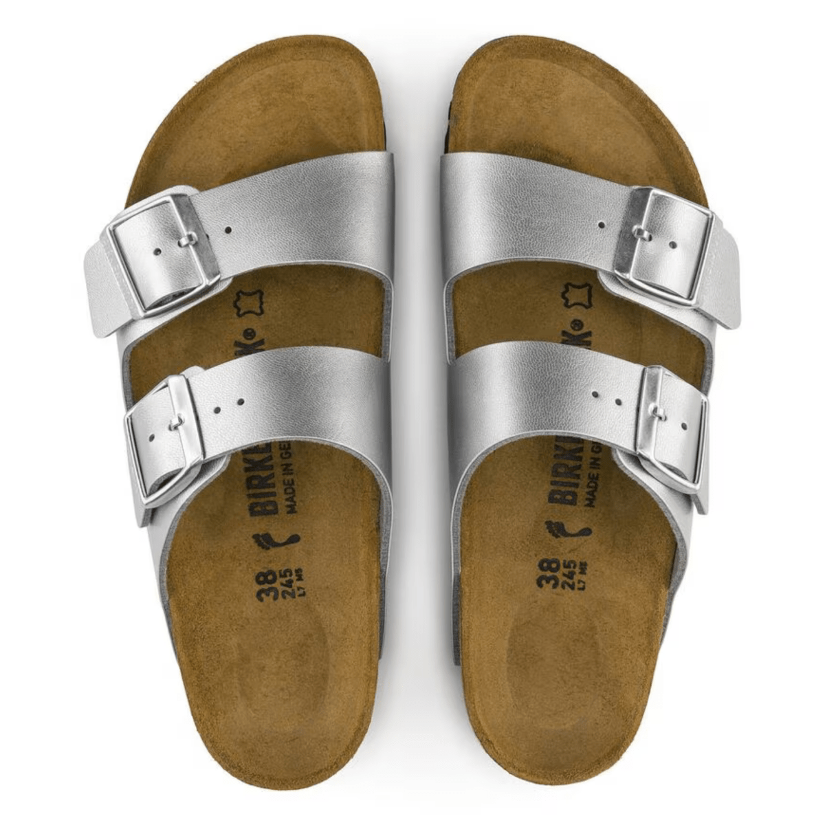Birkenstock Women's Arizona Birko-Flor Silver