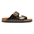 Birkenstock Women's Arizona Black Embossed Animal Leather
