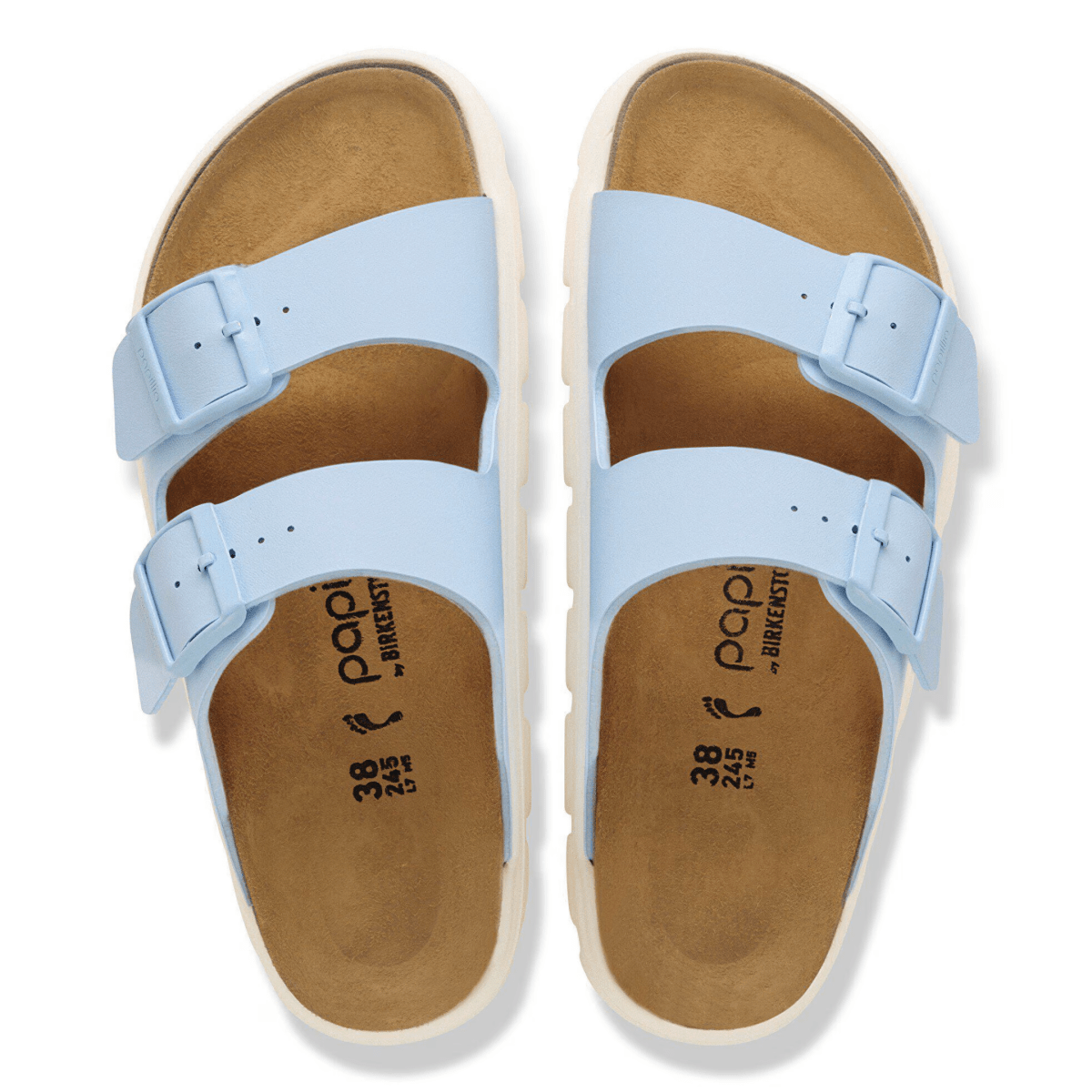 Birkenstock Women's Arizona Chunky Birko-Flor Baby Blue