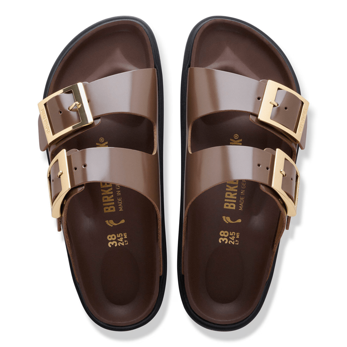 Birkenstock Women's Arizona Droplet High Shine Carafe Leather