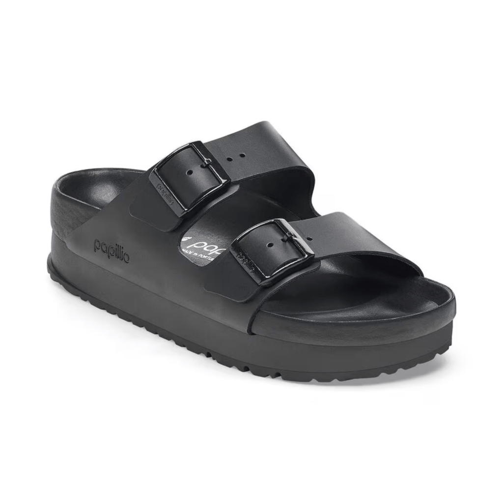 Birkenstock Women's Arizona Flex Platform Leather Black