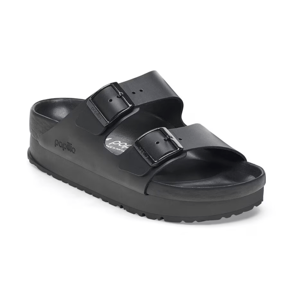 Birkenstock Women's Arizona Flex Platform Leather Black