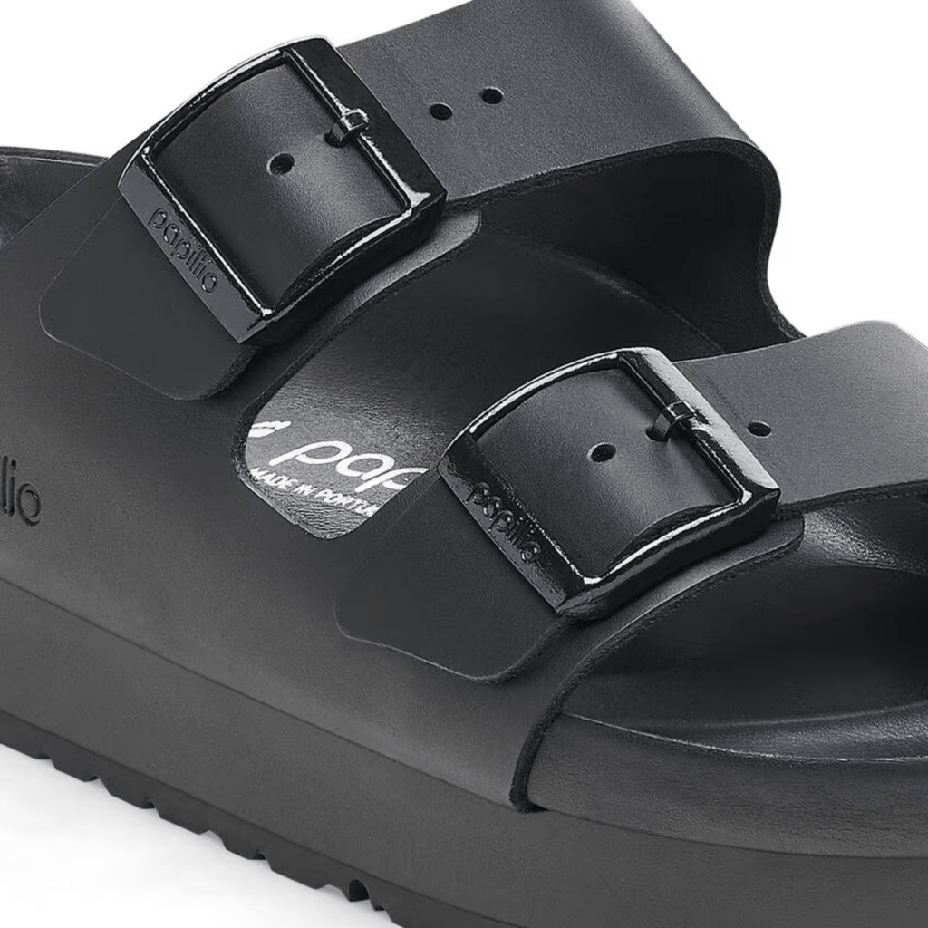 Birkenstock Women's Arizona Flex Platform Leather Black