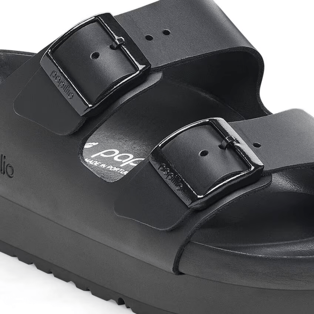 Birkenstock Women's Arizona Flex Platform Leather Black