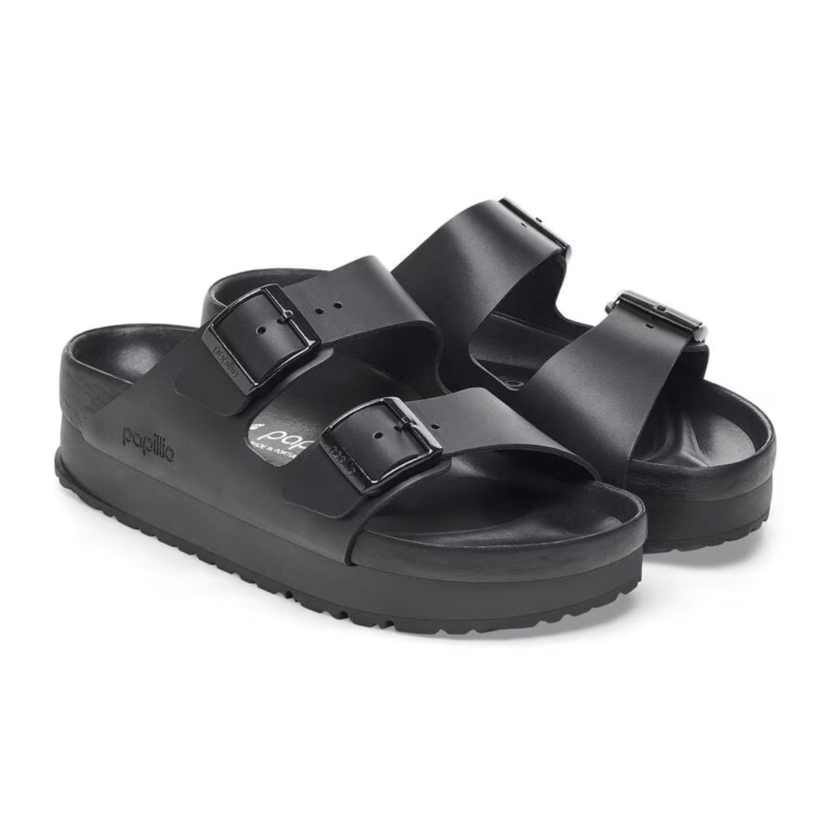 Birkenstock Women's Arizona Flex Platform Leather Black
