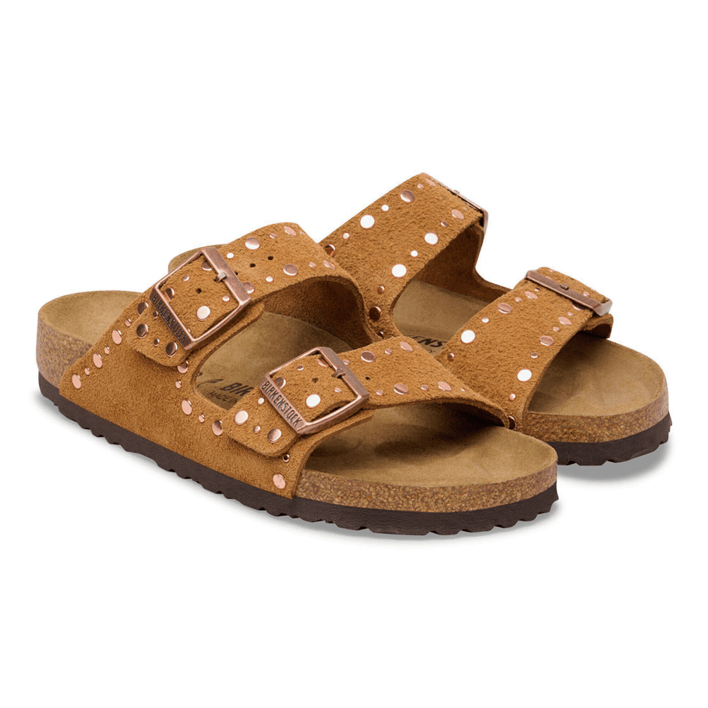 Birkenstock Women's Arizona Rivets Mink Suede