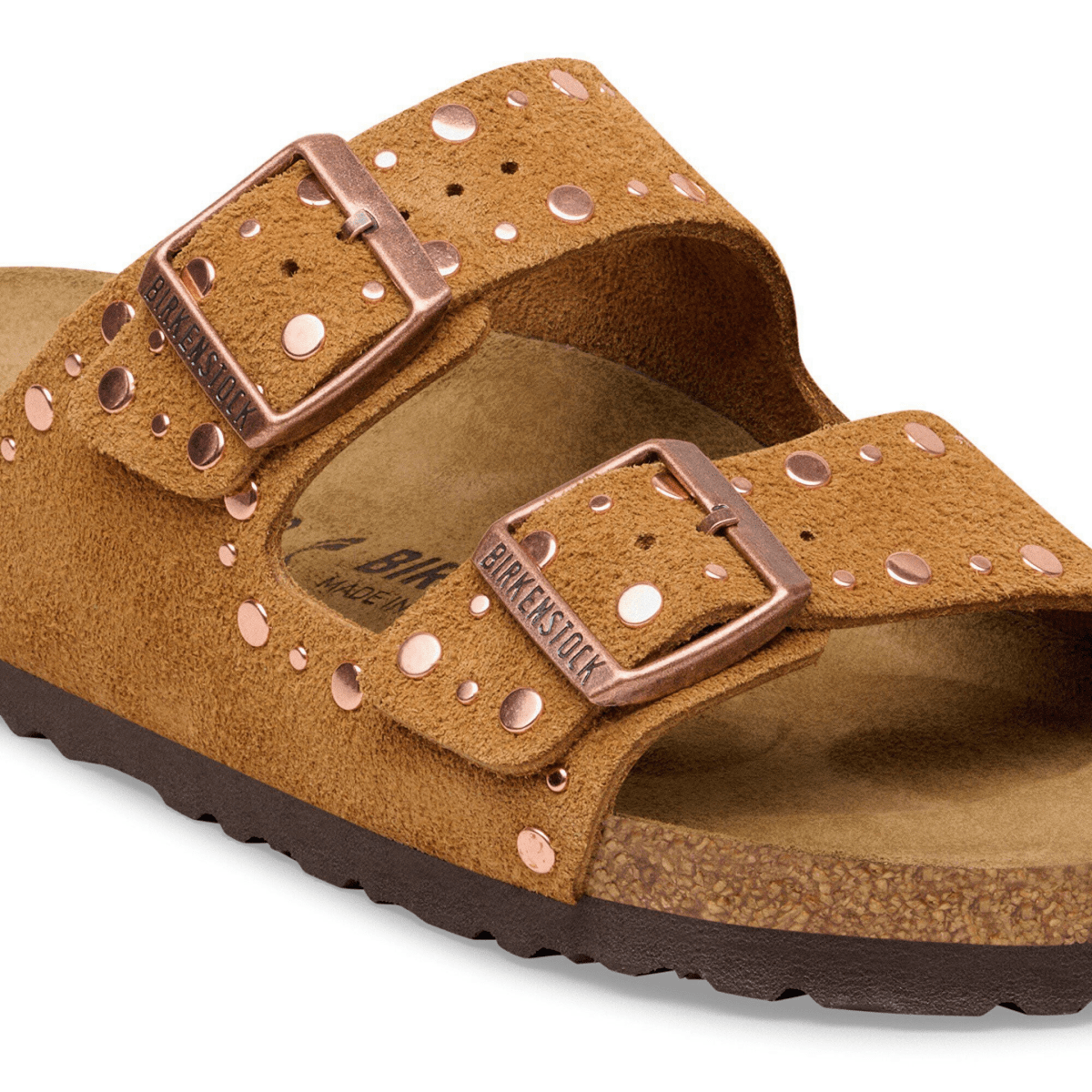 Birkenstock Women's Arizona Rivets Mink Suede