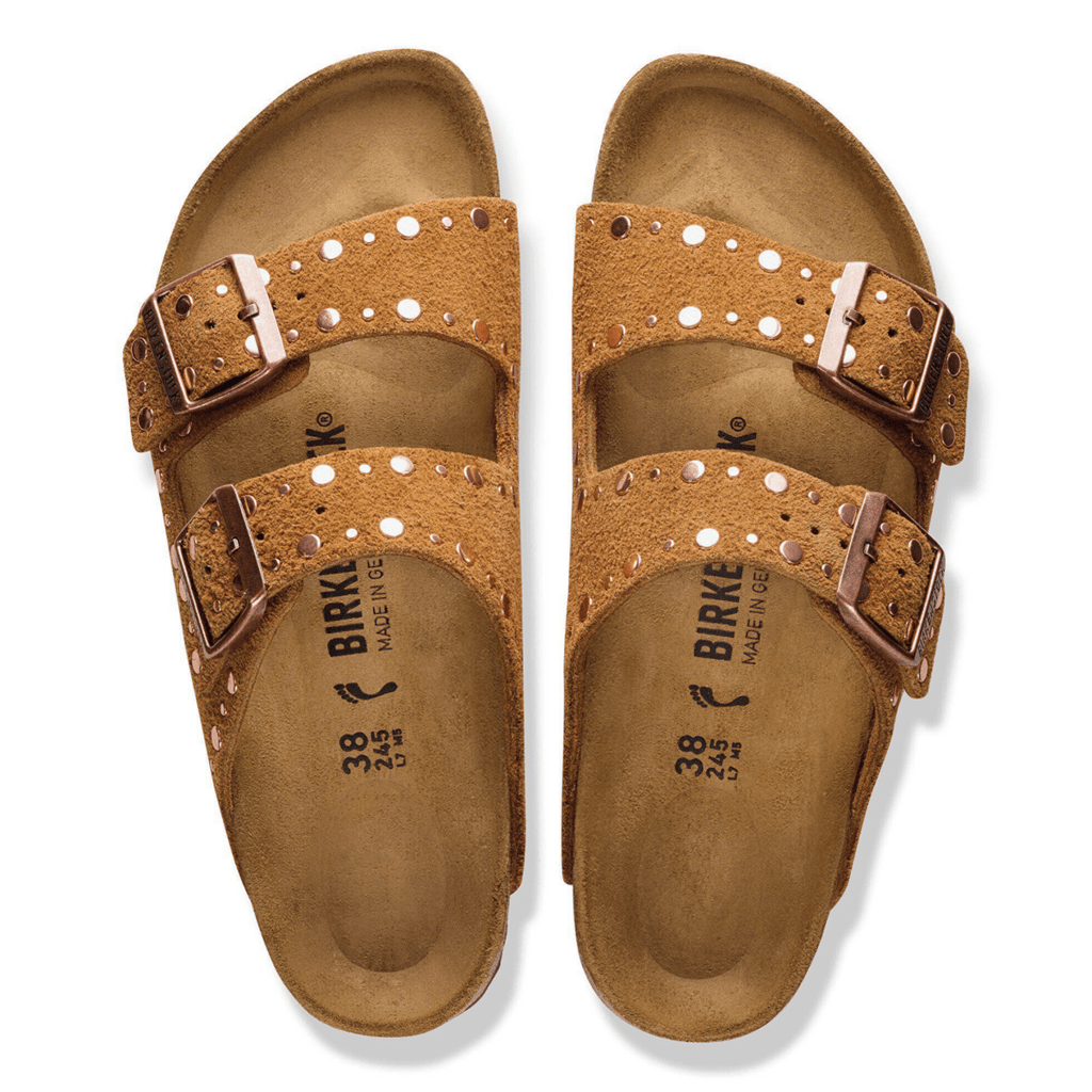 Birkenstock Women's Arizona Rivets Mink Suede