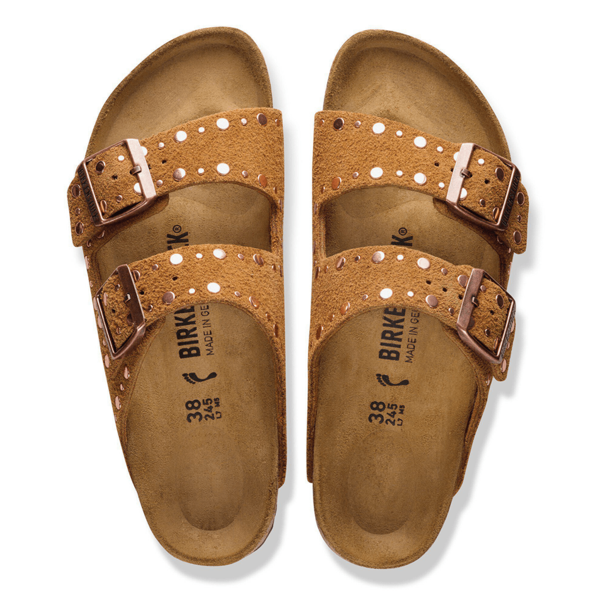 Birkenstock Women's Arizona Rivets Mink Suede