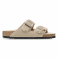 Birkenstock Women's Arizona Shearling Taupe Suede Leather