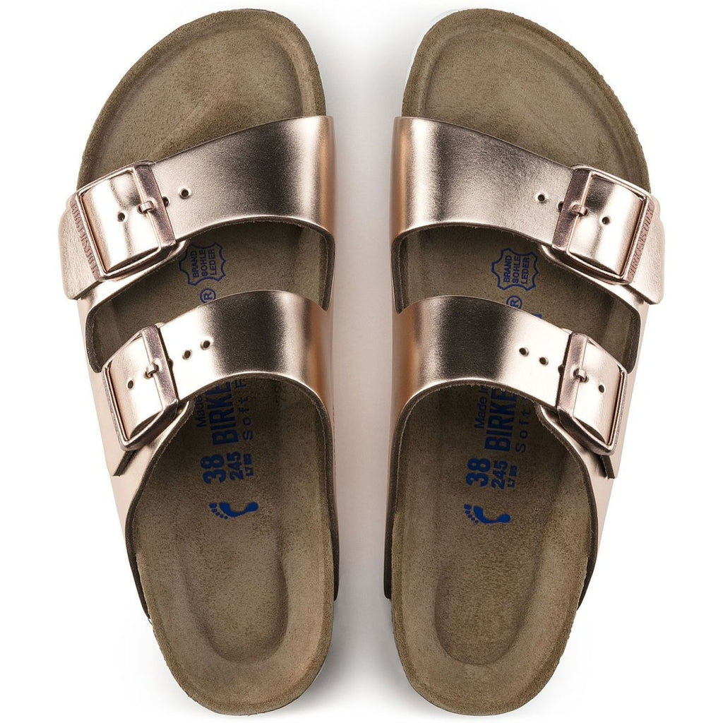 Birkenstock Women's Arizona Soft Footbed Copper Leather