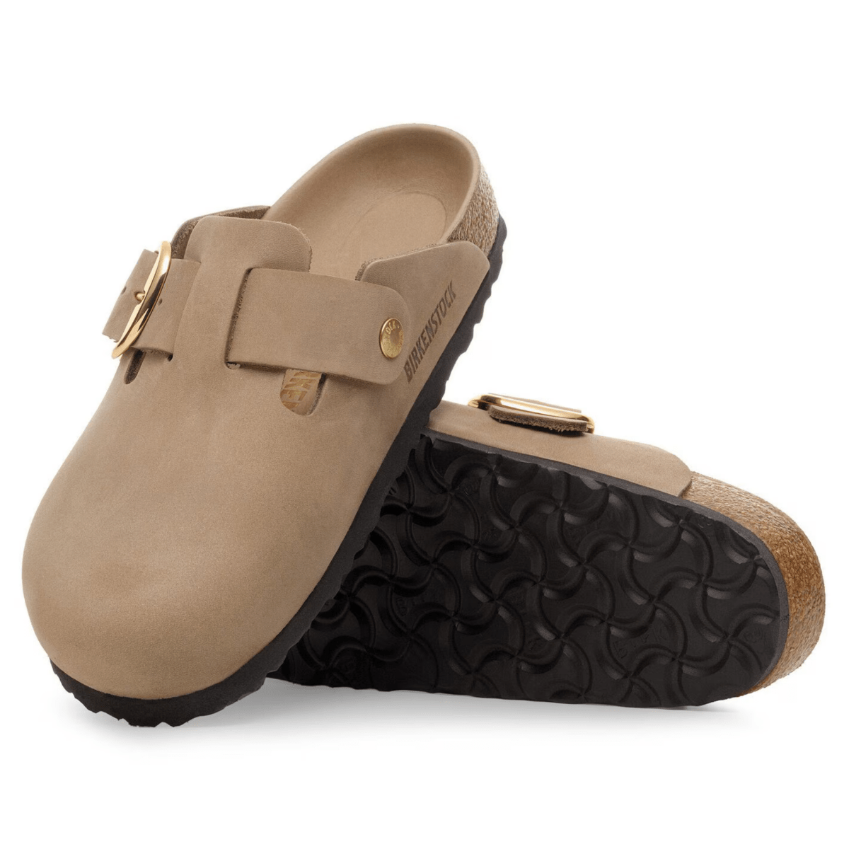 Birkenstock Women's Boston Big Buckle Tobacco Brown Oiled Leather