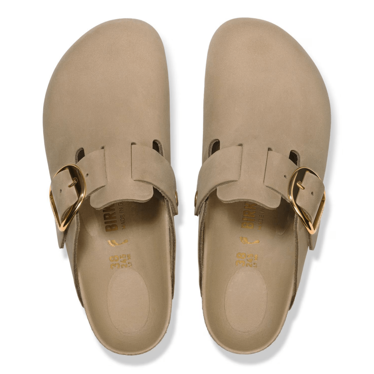 Birkenstock Women's Boston Big Buckle Tobacco Brown Oiled Leather