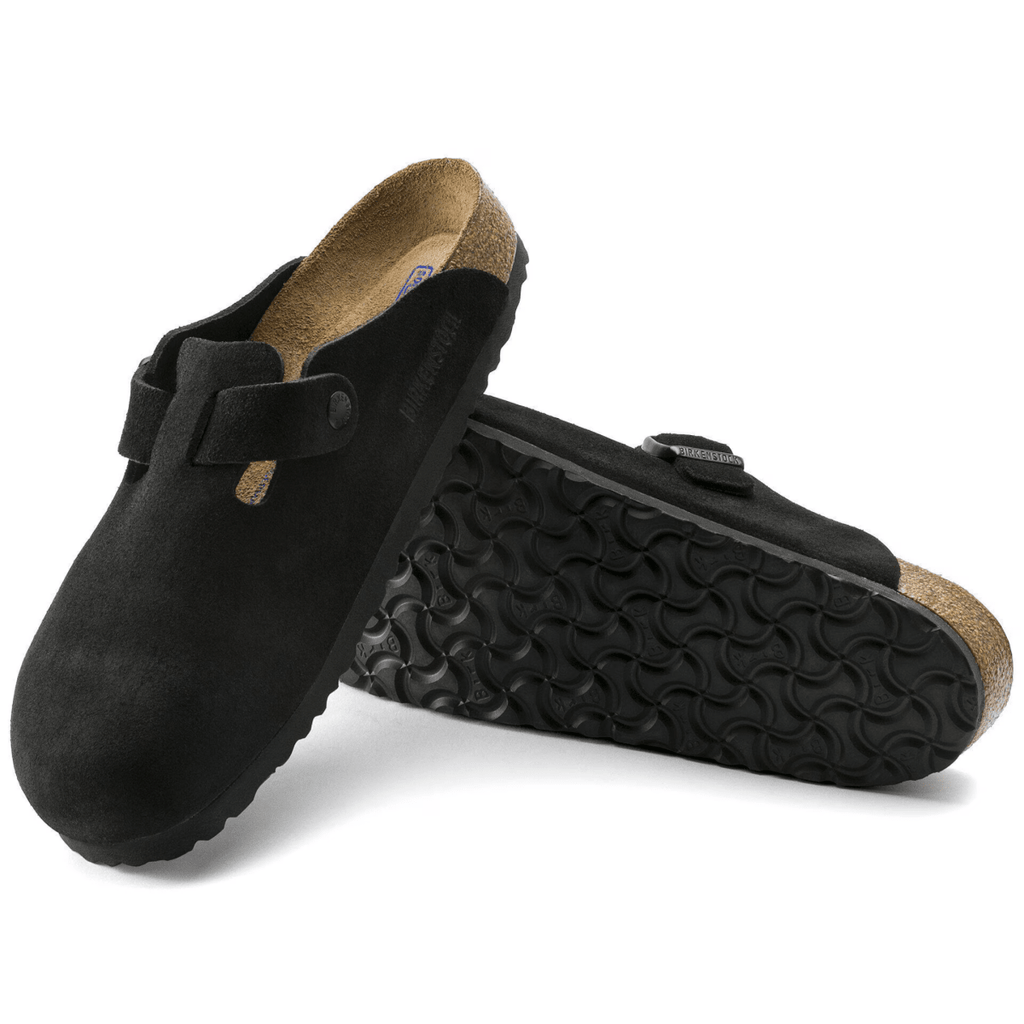 Birkenstock Women's Boston Soft Footbed Black Suede