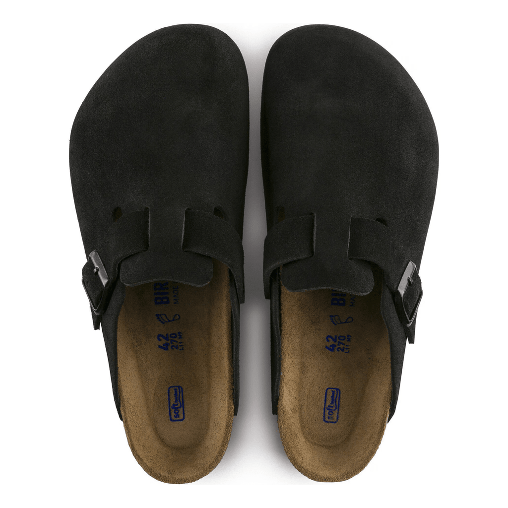 Birkenstock Women's Boston Soft Footbed Black Suede