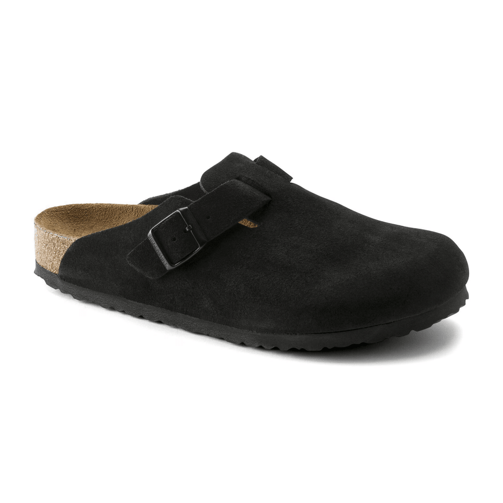 Birkenstock Women's Boston Soft Footbed Black Suede