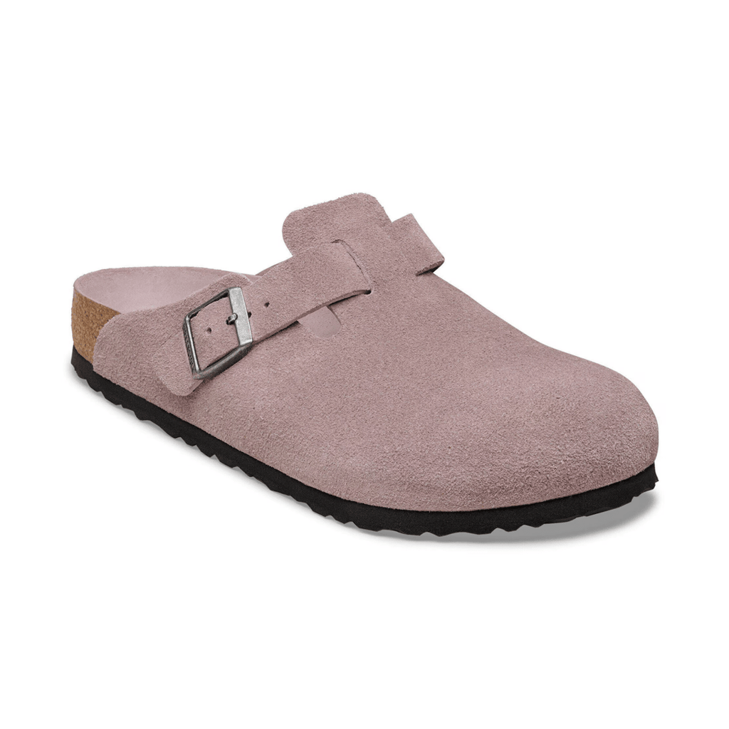 Birkenstock Women's Boston Soft Footbed Faded Purple Suede