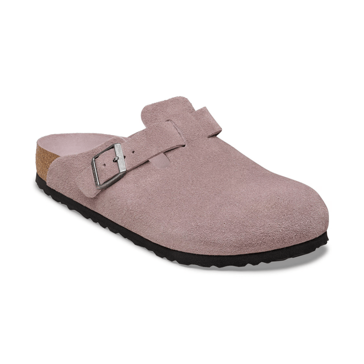 Birkenstock Women's Boston Soft Footbed Faded Purple Suede
