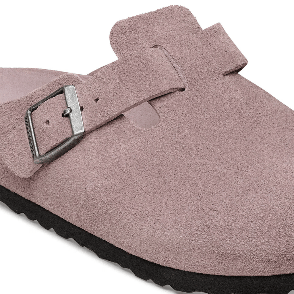 Birkenstock Women's Boston Soft Footbed Faded Purple Suede