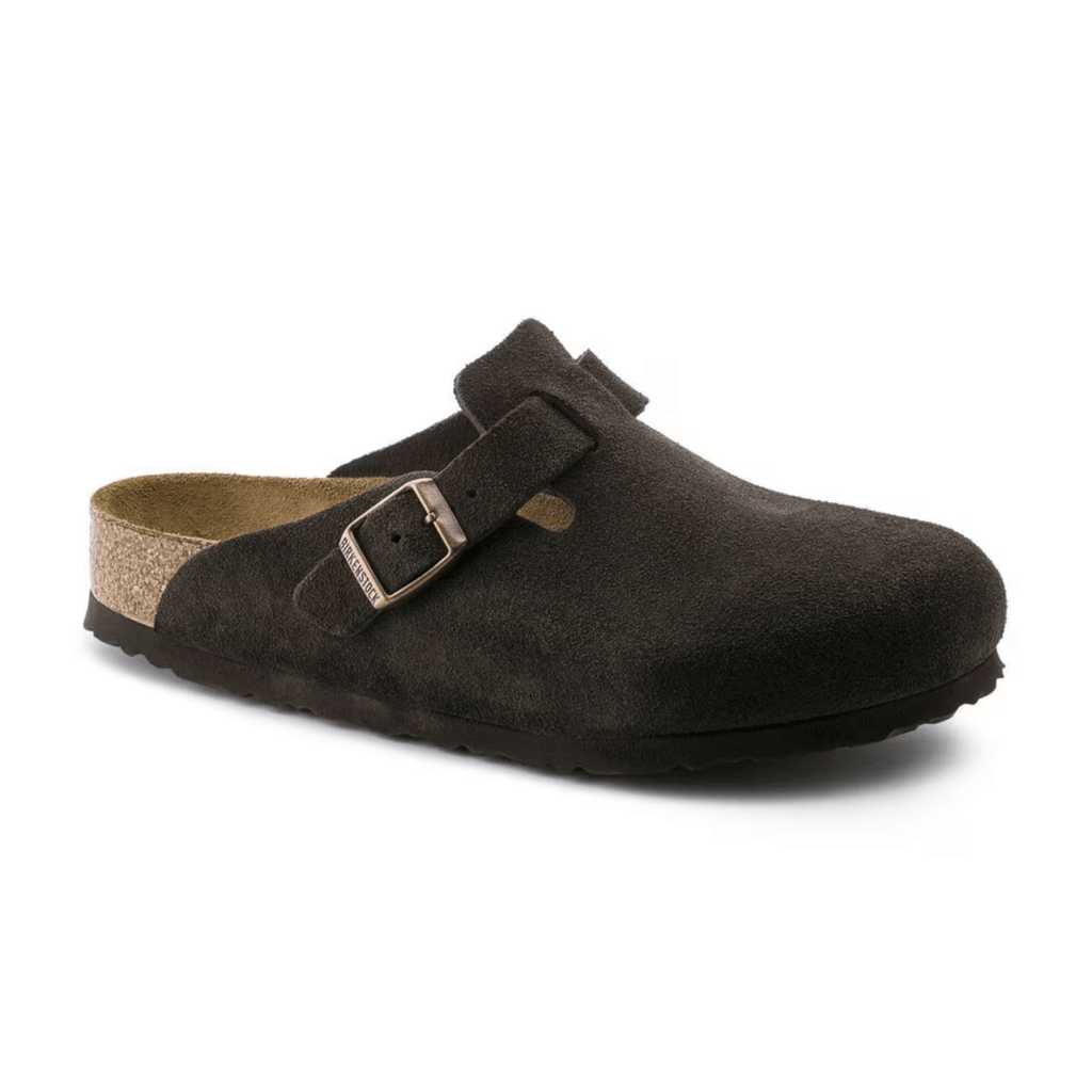 Birkenstock Women's Boston Soft Footbed Mocha Suede