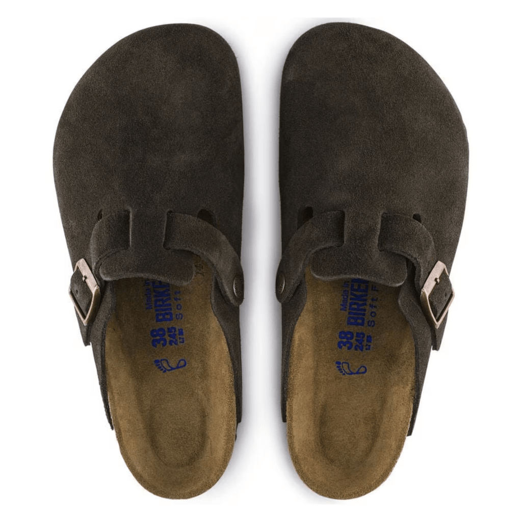 Birkenstock Women's Boston Soft Footbed Mocha Suede