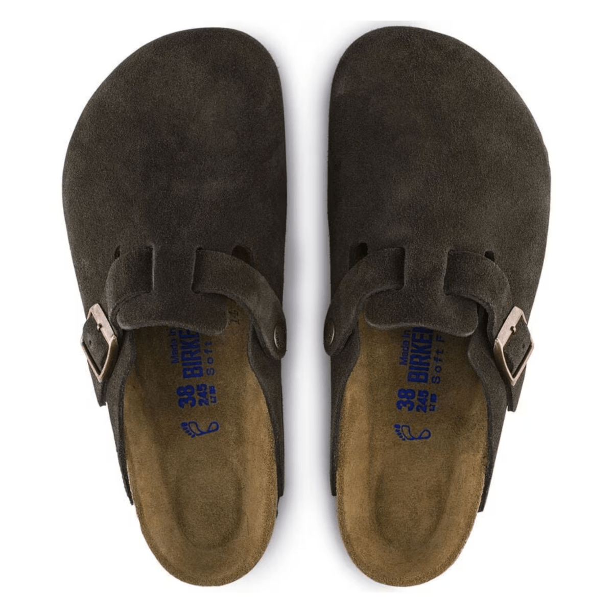 Birkenstock Women's Boston Soft Footbed Mocha Suede