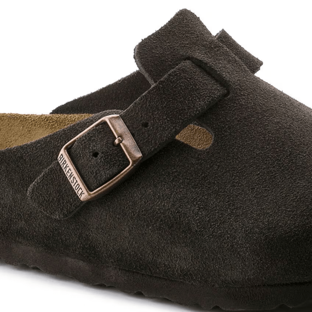 Birkenstock Women's Boston Soft Footbed Mocha Suede