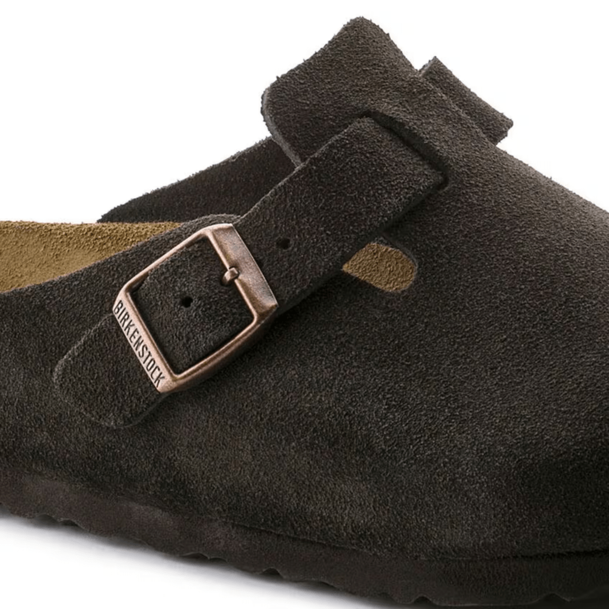 Birkenstock Women's Boston Soft Footbed Mocha Suede