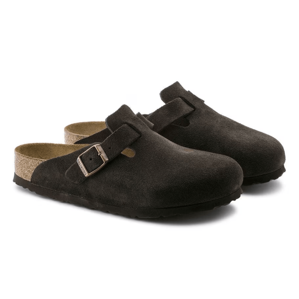 Birkenstock Women's Boston Soft Footbed Mocha Suede