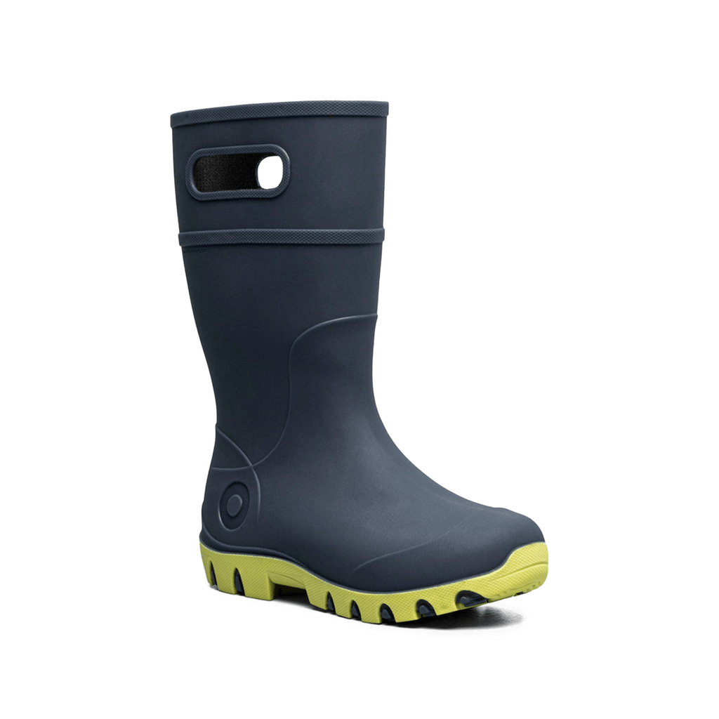 Bogs Kids Essential Rain Tall Navy/Yellow Waterproof