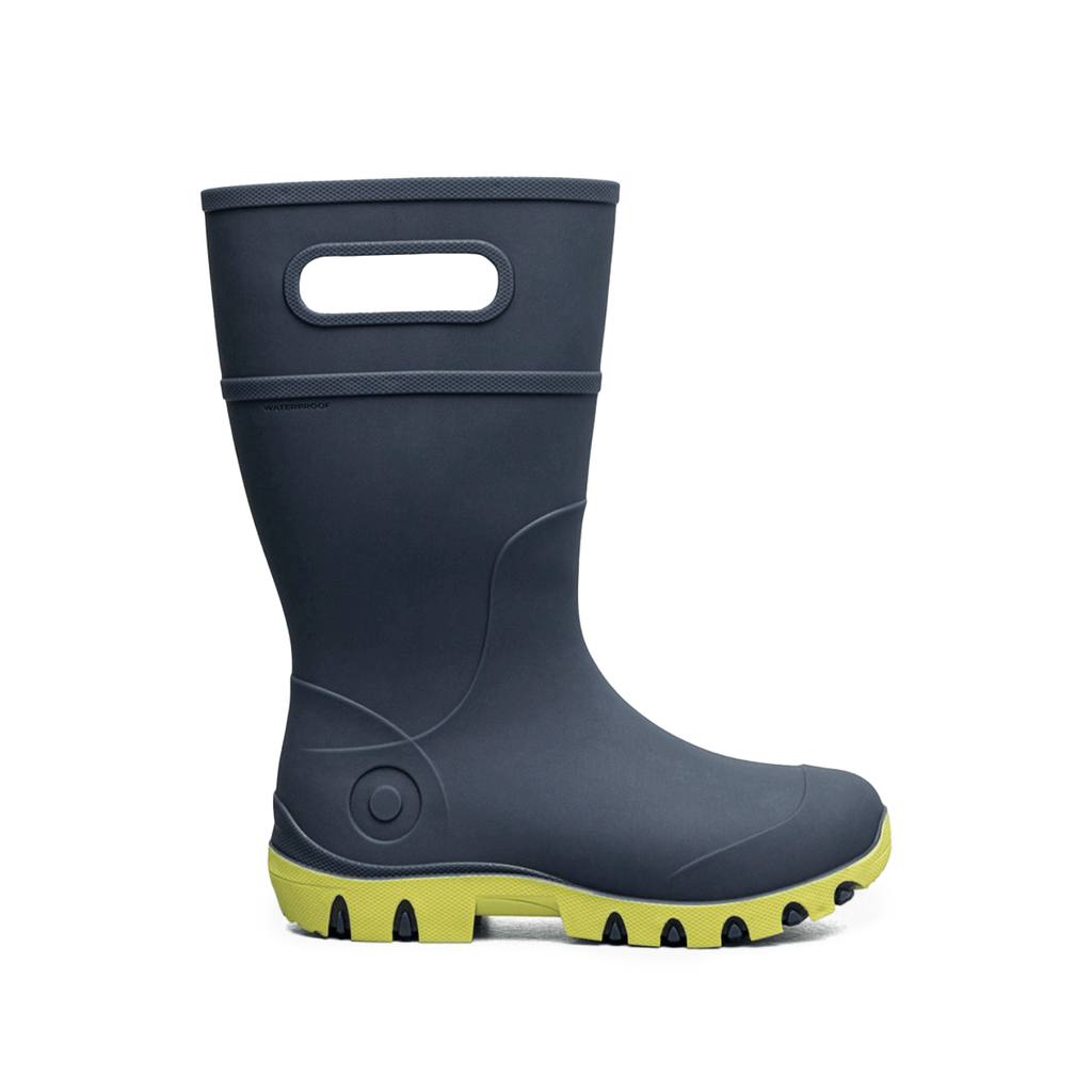Bogs Kids Essential Rain Tall Navy/Yellow Waterproof