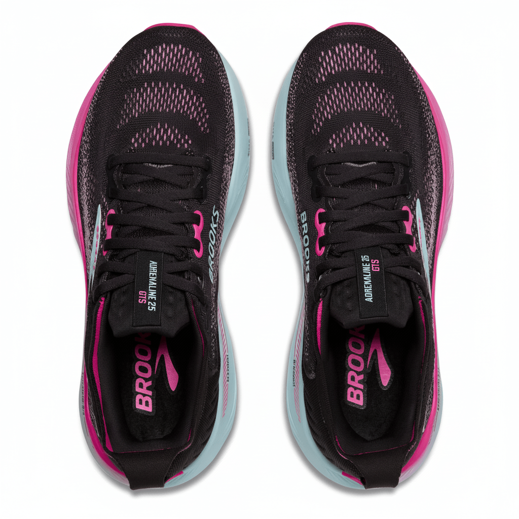 Brooks Women's Adrenaline GTS 25 Black/Cyber Pink/Iced Aqua