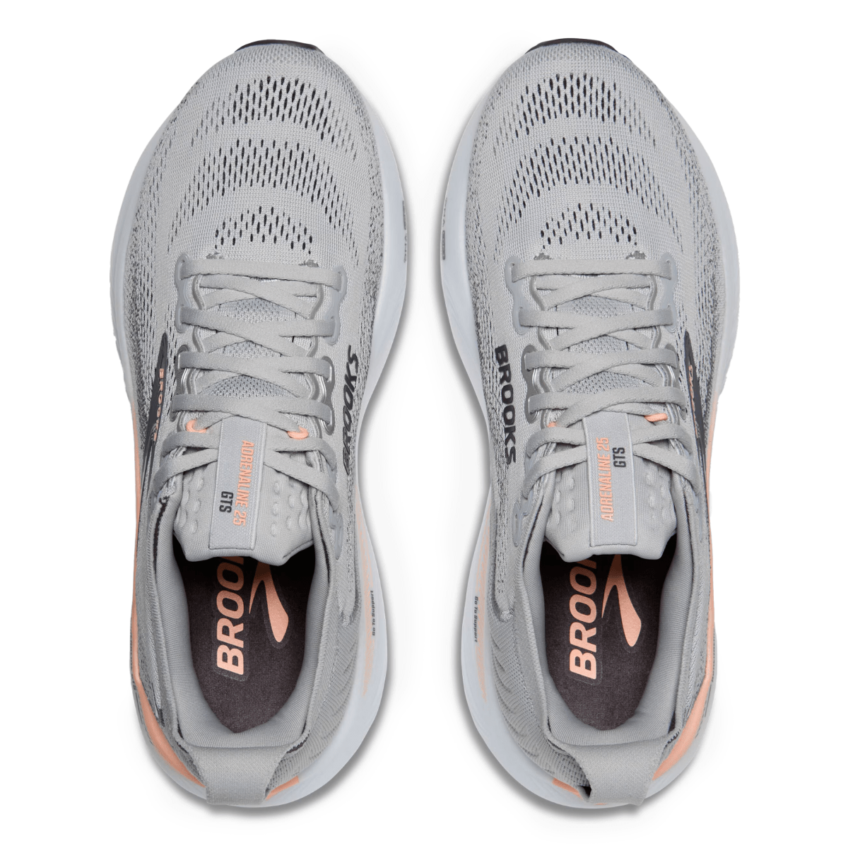 Brooks Women's Adrenaline GTS 25 Grey/Blackened Pearl/Coral