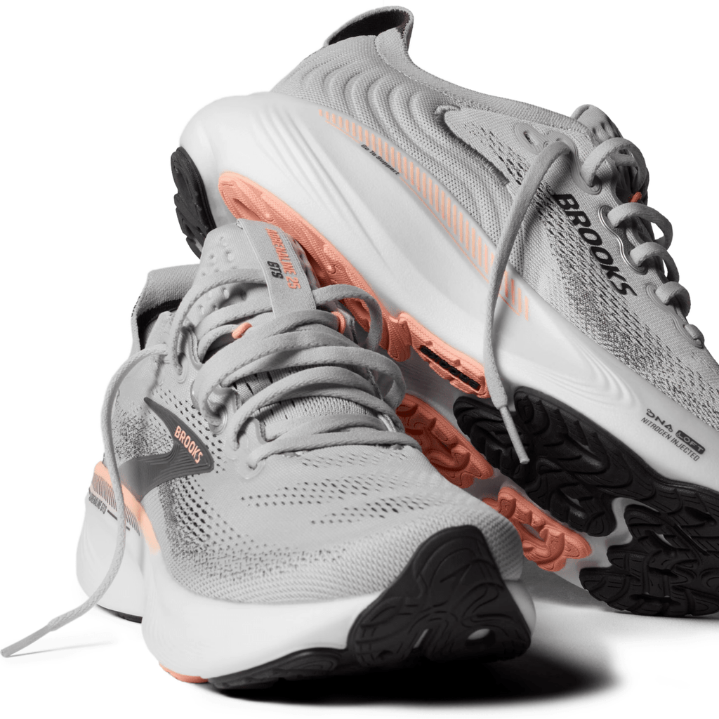 Brooks Women's Adrenaline GTS 25 Grey/Blackened Pearl/Coral